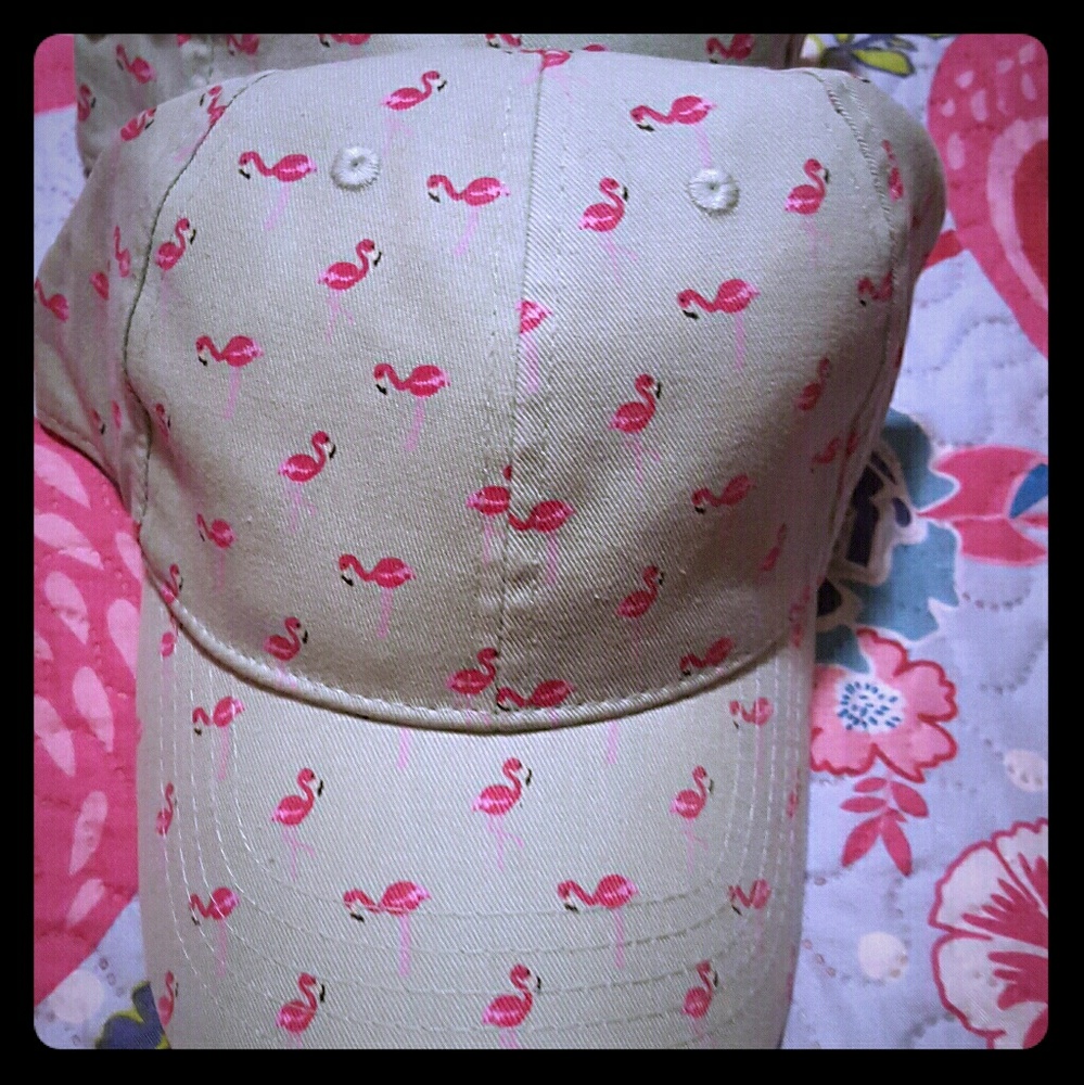 2 Flamingo Printed Hats!! Great for Monogramming!